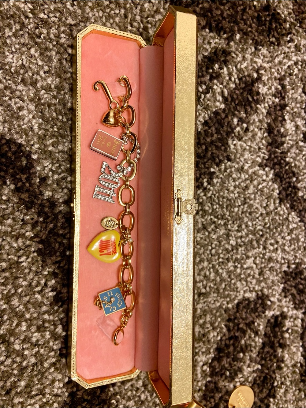 2011 graduate locket year book tassle jUiCy couture charm bracelet